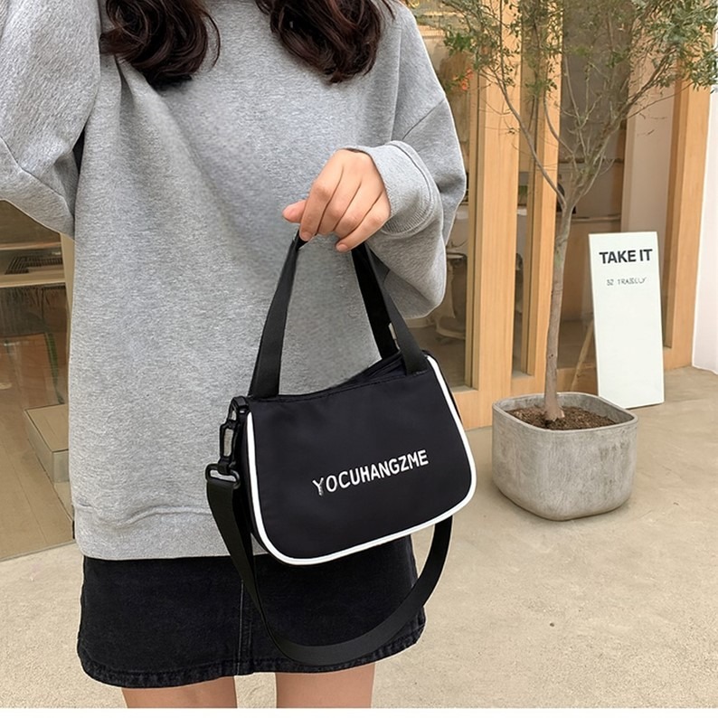 日系原宿 單肩包 斜背包 側背包 肩背包 兩用包 日系包包 腋下包 運動斜背包 尼龍斜背包 斜背包男 斜背包女 斜背包包-細節圖7