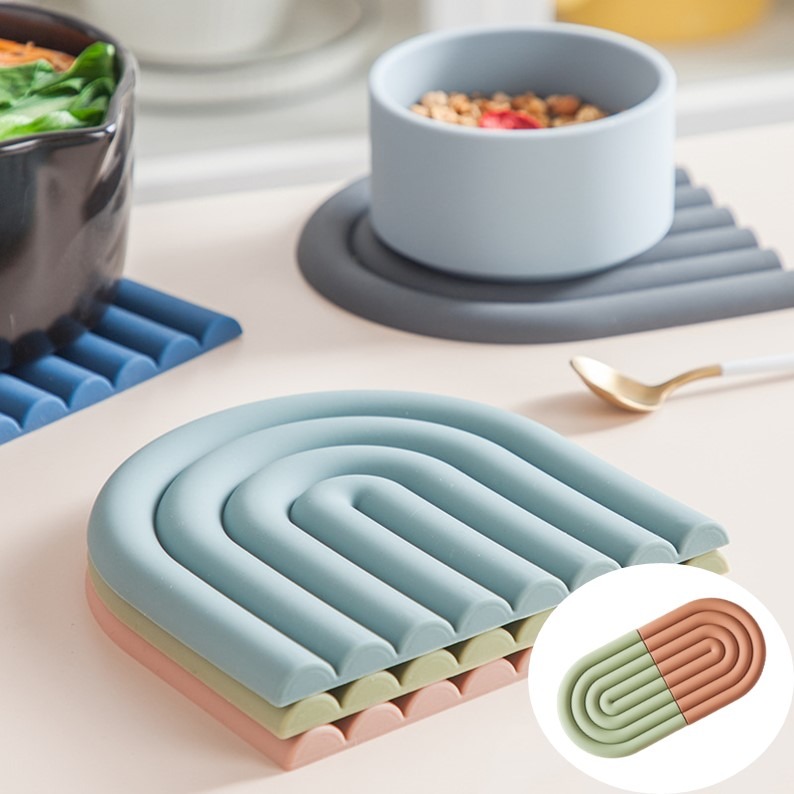 矽膠隔熱墊 矽膠碗墊 隔熱墊 碗盤墊 杯墊 鍋墊 家用多功能餐墊 隔熱餐墊 矽膠墊 加厚隔熱墊 防燙墊 北歐隔熱墊耐熱墊-細節圖2