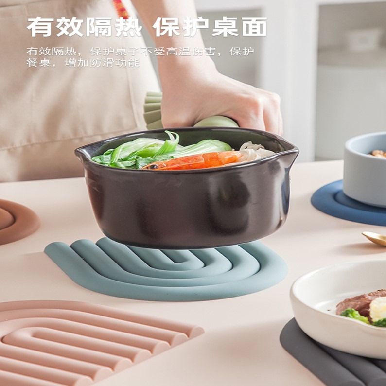 矽膠隔熱墊 矽膠碗墊 隔熱墊 碗盤墊 杯墊 鍋墊 家用多功能餐墊 隔熱餐墊 矽膠墊 加厚隔熱墊 防燙墊 北歐隔熱墊耐熱墊-細節圖5