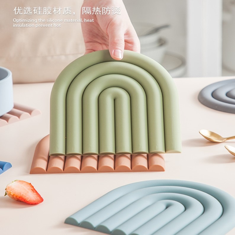 矽膠隔熱墊 矽膠碗墊 隔熱墊 碗盤墊 杯墊 鍋墊 家用多功能餐墊 隔熱餐墊 矽膠墊 加厚隔熱墊 防燙墊 北歐隔熱墊耐熱墊-細節圖6