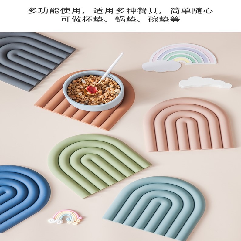 矽膠隔熱墊 矽膠碗墊 隔熱墊 碗盤墊 杯墊 鍋墊 家用多功能餐墊 隔熱餐墊 矽膠墊 加厚隔熱墊 防燙墊 北歐隔熱墊耐熱墊-細節圖8