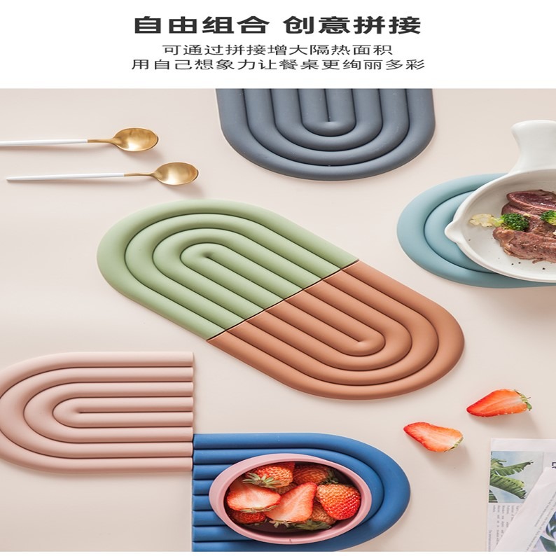 矽膠隔熱墊 矽膠碗墊 隔熱墊 碗盤墊 杯墊 鍋墊 家用多功能餐墊 隔熱餐墊 矽膠墊 加厚隔熱墊 防燙墊 北歐隔熱墊耐熱墊-細節圖9