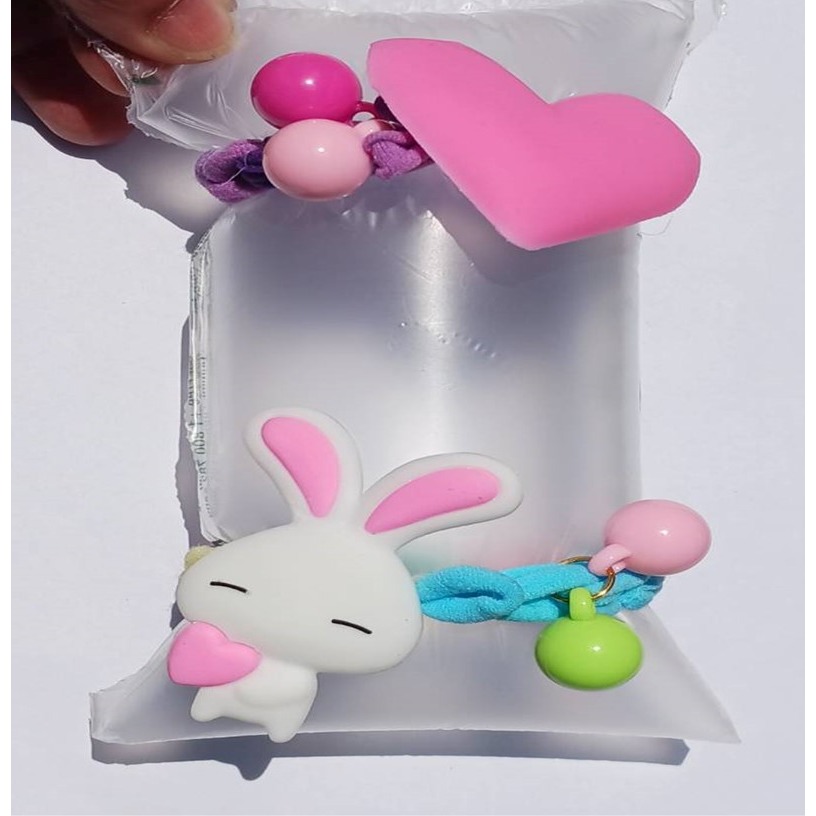 韓版奶油色系髮圈 綁髮圈 畢業禮物 髮圈 小白兔髮圈 愛心髮圈 可愛髮圈 可愛大腸圈 大腸圈 大腸髮圈 造型髮圈編織髮圈-細節圖4