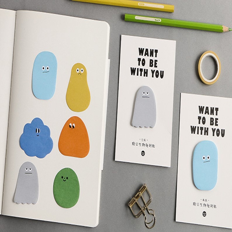【台灣現貨】糖豆生物便利貼 便利貼 便條紙 N次貼 備忘錄 文具 可撕便利 辦公 文創 手賬 筆記 學生文具 禮物 記事-細節圖3