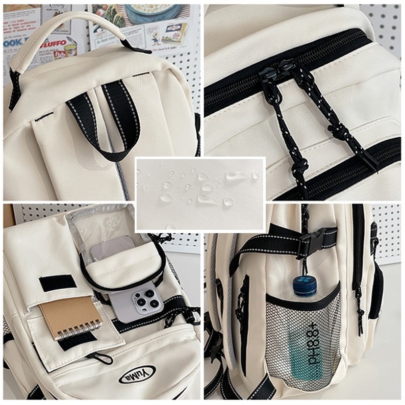 現貨 日系ins背包 後背包 筆電包 旅行背包 學院風後背包 學生書包 防水後背包 雙肩包 多口袋背包 可上飛機 書包-細節圖4