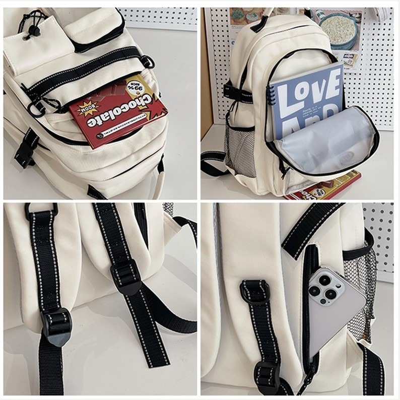 現貨 日系ins背包 後背包 筆電包 旅行背包 學院風後背包 學生書包 防水後背包 雙肩包 多口袋背包 可上飛機 書包-細節圖5