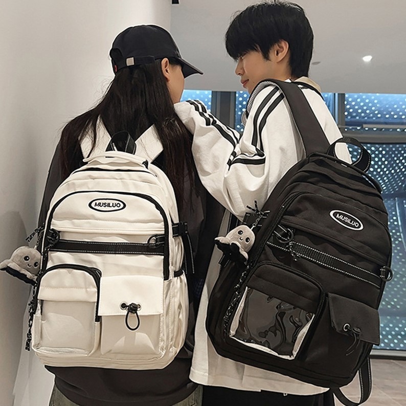 現貨 日系ins背包 後背包 筆電包 旅行背包 學院風後背包 學生書包 防水後背包 雙肩包 多口袋背包 可上飛機 書包-細節圖8