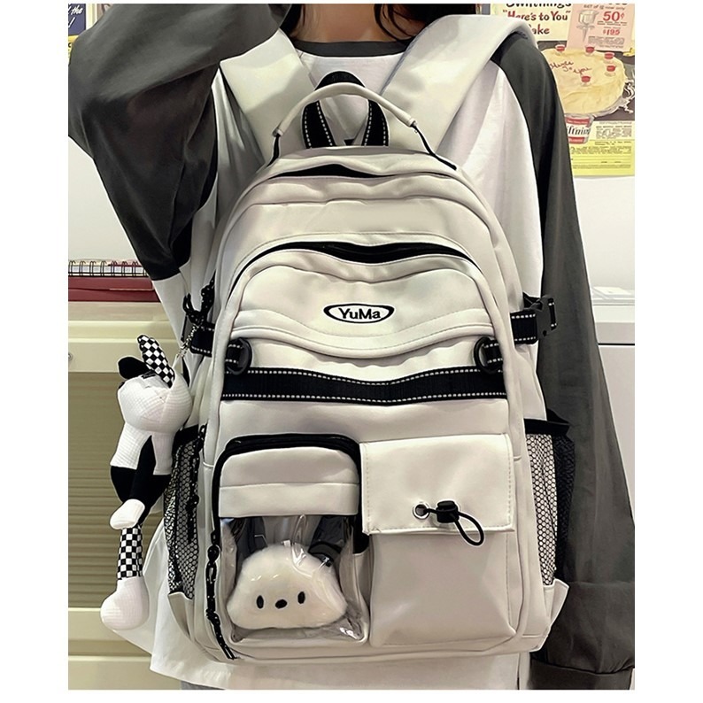 現貨 日系ins背包 後背包 筆電包 旅行背包 學院風後背包 學生書包 防水後背包 雙肩包 多口袋背包 可上飛機 書包-細節圖9