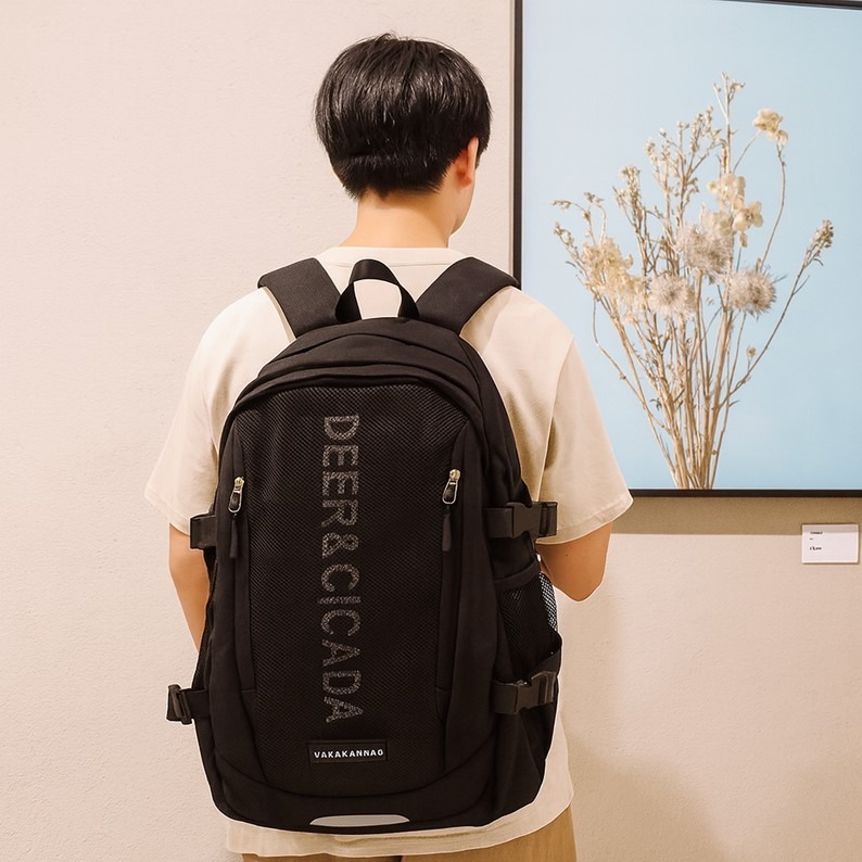 雙肩包 日系ins原宿書包女復古工裝學生大容量校園雙肩包旅行背包百搭男潮ins校園風防水背包韓系大學生背包-細節圖8