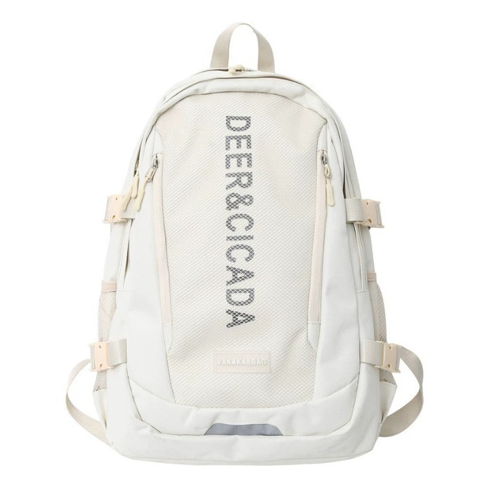 雙肩包 日系ins原宿書包女復古工裝學生大容量校園雙肩包旅行背包百搭男潮ins校園風防水背包韓系大學生背包-規格圖8