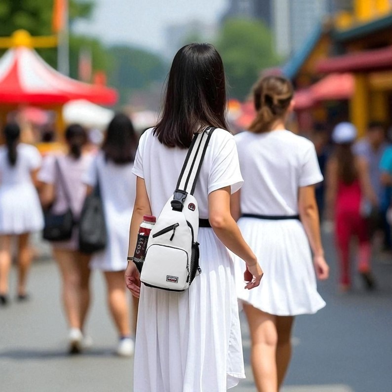 現貨 多功能運動胸包 兩用胸包 雙肩包 大容量胸包 雙肩斜背 運動機能包 超輕量胸包 防潑水胸前包 斜跨包男 胸包-細節圖9