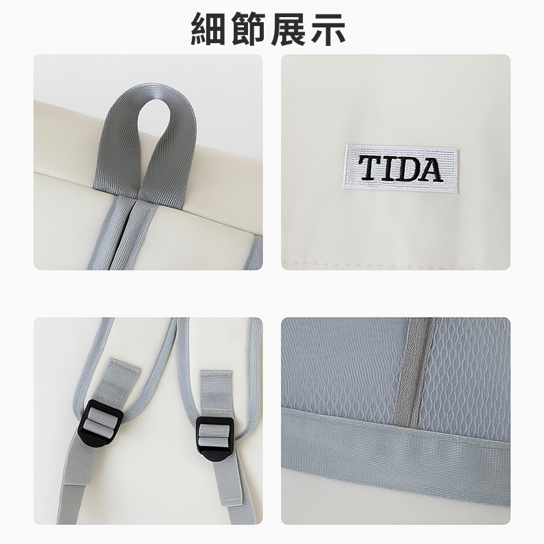 文青尼龍後背包 日系校園風 大容量防水 可手提後背 減壓雙肩帶 上課補習出遊必備 高中大學生適用 戶外教-細節圖4