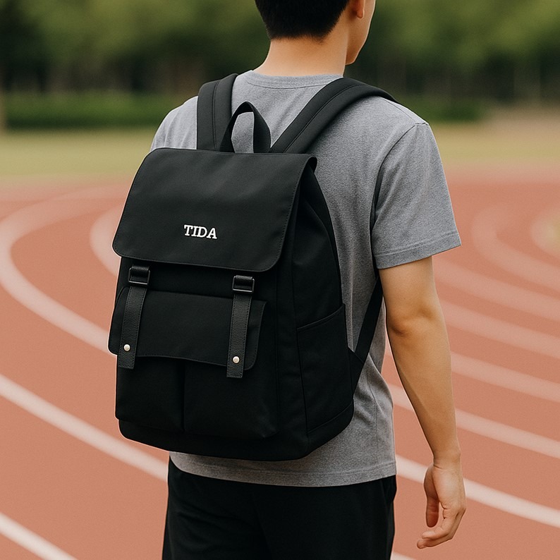 文青尼龍後背包 日系校園風 大容量防水 可手提後背 減壓雙肩帶 上課補習出遊必備 高中大學生適用 戶外教-細節圖9