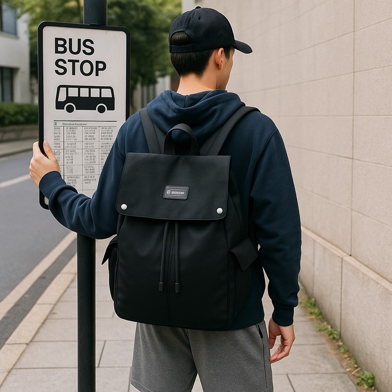 文青尼龍後背包 日系校園風 大容量防水 可手提後背 輕盈耐背減壓雙肩帶 上課補習出遊必備 高中大學生適用-細節圖5