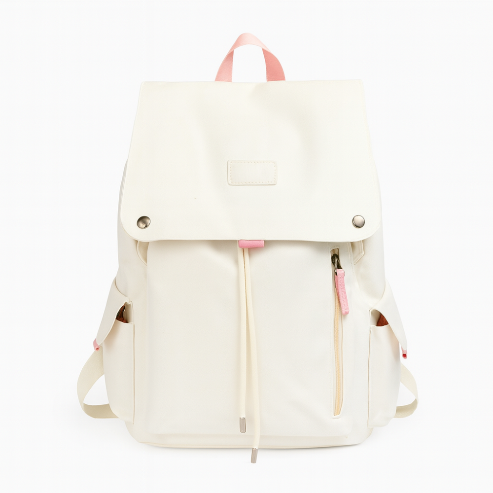 文青尼龍後背包 日系校園風 大容量防水 可手提後背 輕盈耐背減壓雙肩帶 上課補習出遊必備 高中大學生適用-規格圖9