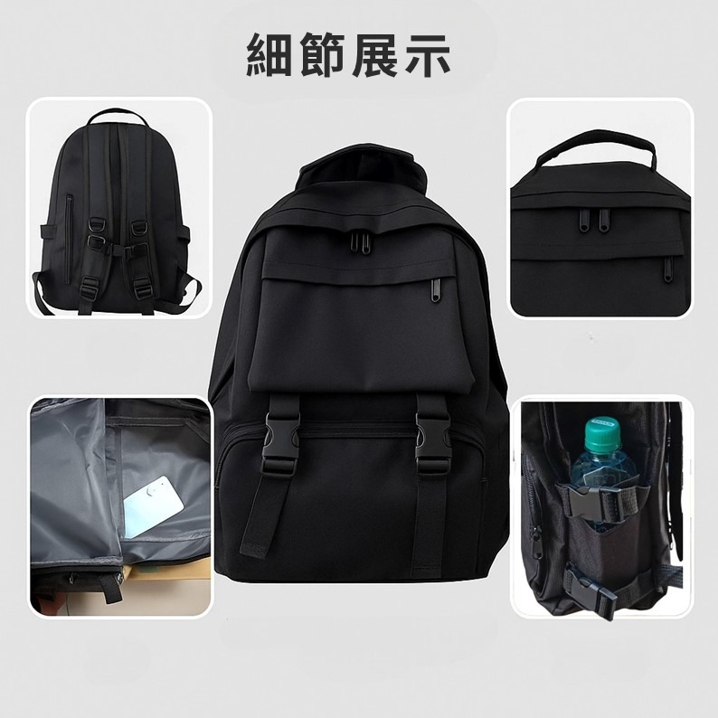 後背包 韓系 防水後背包 大容量 耐磨 書包 學生 通勤 筆電 背包推薦 男女適用大容量後背包 韓版防-細節圖4