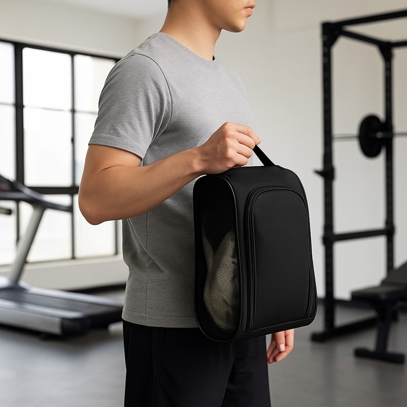 鞋袋 透氣網狀收納袋 手提便攜鞋袋 健身運動鞋袋 旅行鞋袋 出差鞋袋 露營鞋袋 防潮防塵鞋收納 男女鞋子-細節圖4