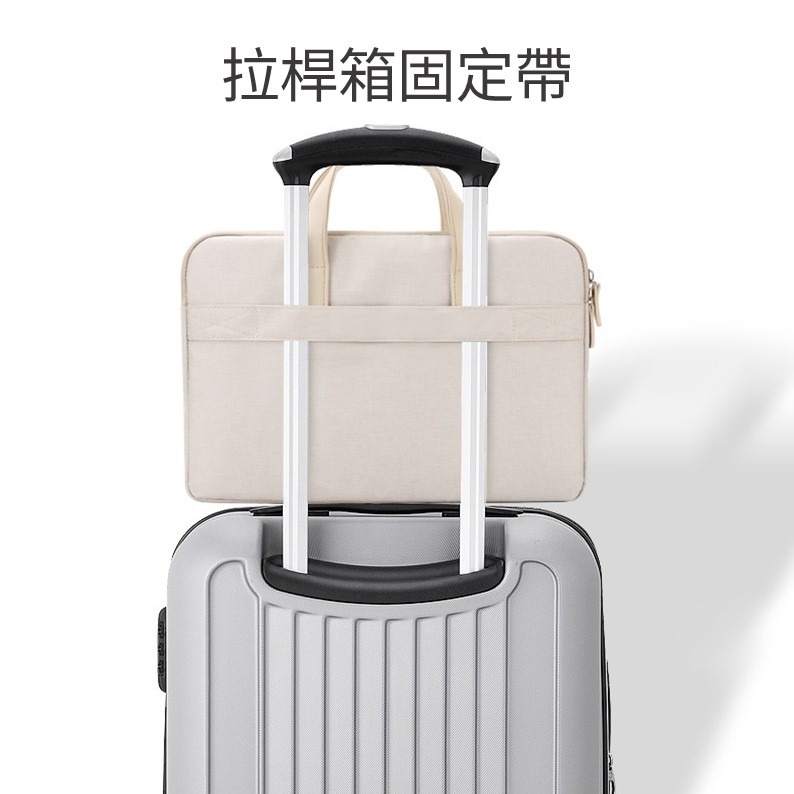 筆電包 校園電腦包 上課筆電袋 防水 耐磨 加厚內裡 筆電收納 輕便大容量 雙層收納 格局清晰 簡約文青-細節圖5