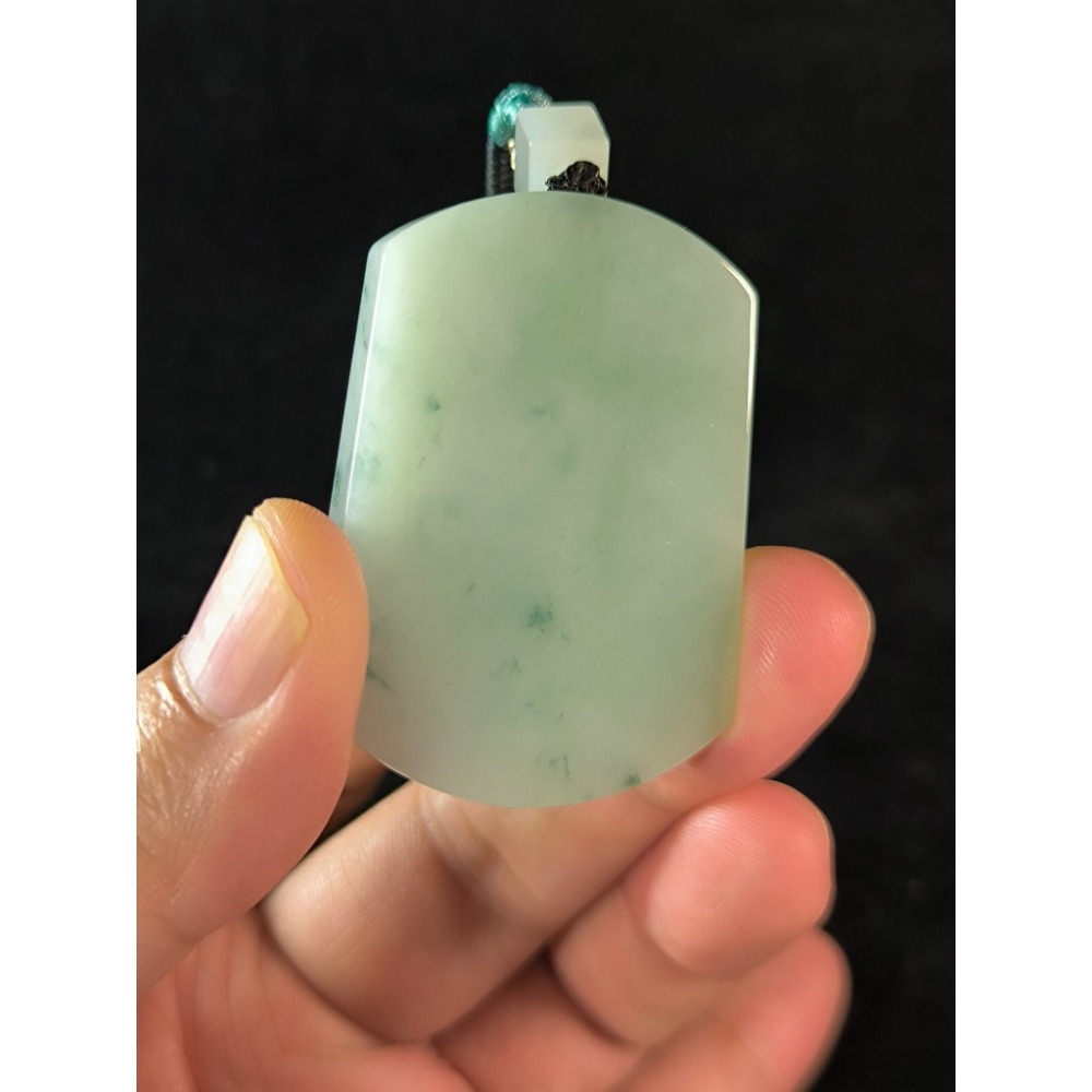 天然A貨翡翠  糯冰飄花無事牌 同料頂珠 種老肉細 附證書 特價出清-細節圖6