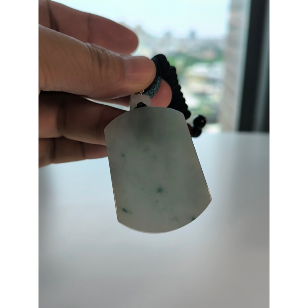 天然A貨翡翠  糯冰飄花無事牌 同料頂珠 種老肉細 附證書 特價出清-細節圖8