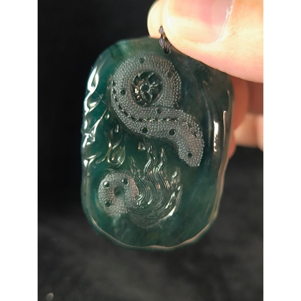 天然A貨翡翠  瓜料/威料 冰種藍水 正面霸王龍牌 種老肉細 附證書-細節圖6