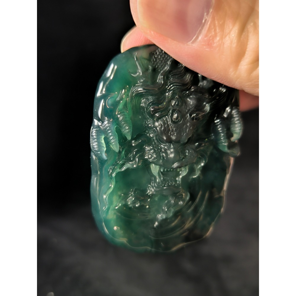 天然A貨翡翠  瓜料/威料 冰種藍水 正面霸王龍牌 種老肉細 附證書-細節圖7
