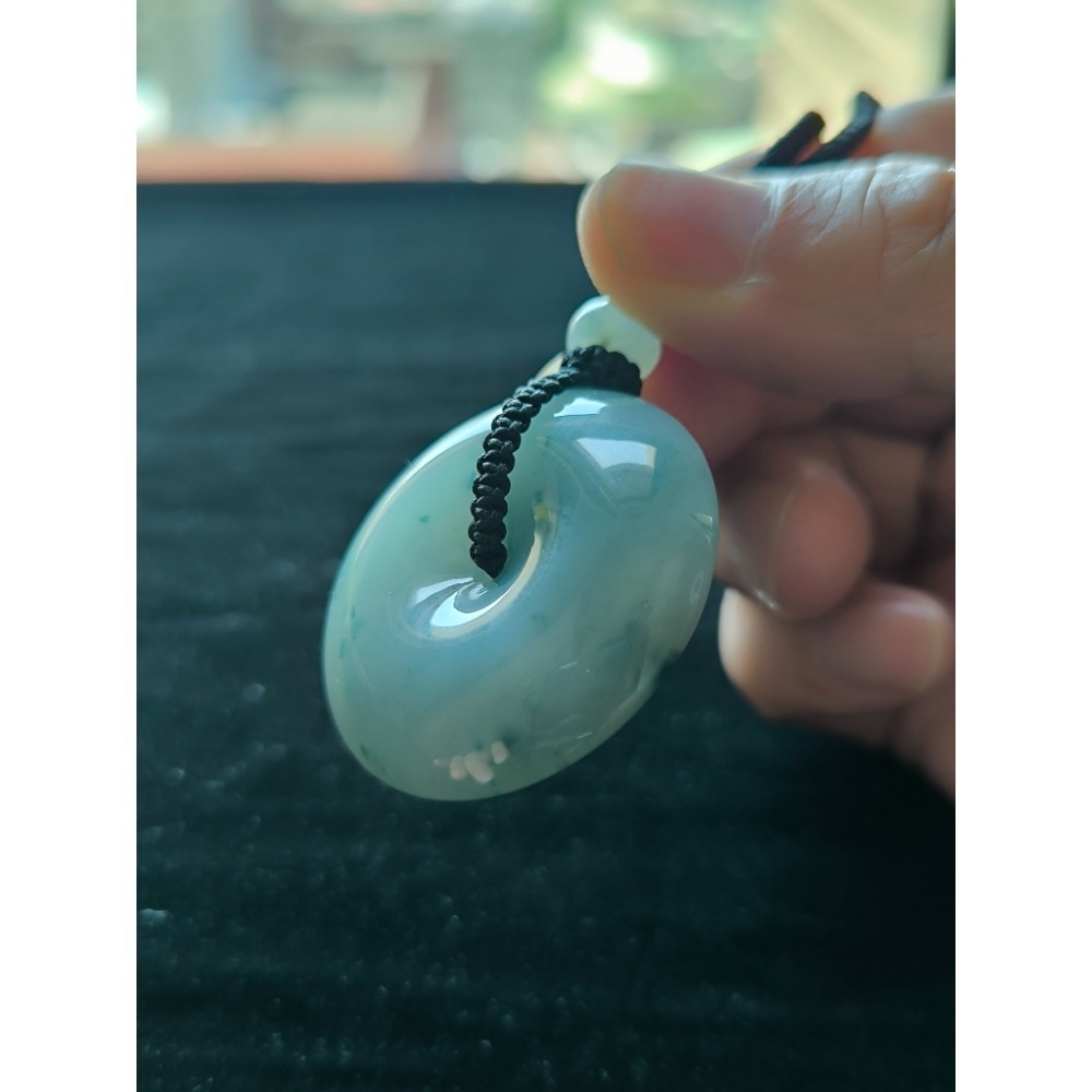 天然緬甸A貨翡翠 糯冰飄花 肥厚平安扣 種老肉細 珠圓玉潤 附證書 專屬收藏木盒-細節圖8