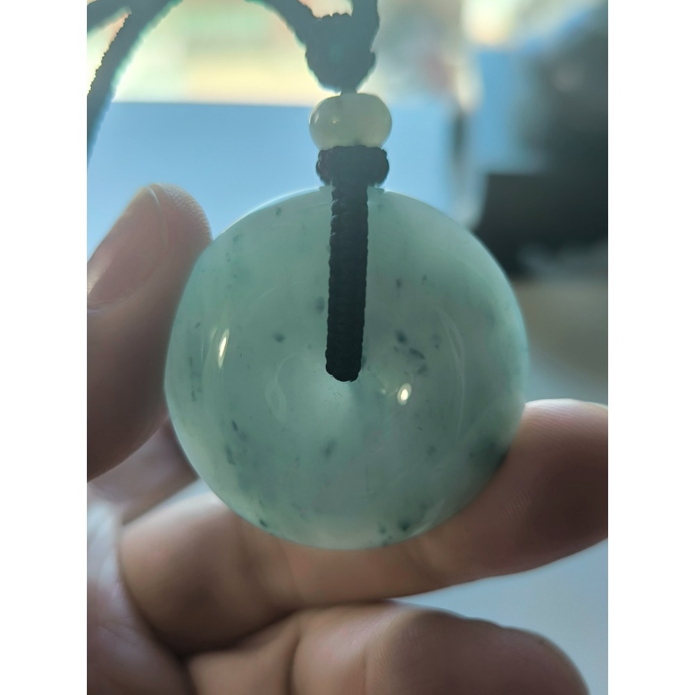 天然緬甸A貨翡翠 糯冰飄花 肥厚平安扣 種老肉細 珠圓玉潤 附證書 專屬收藏木盒-細節圖10