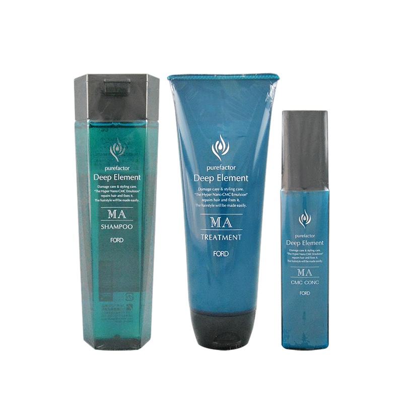 立坽『小套組』明佳麗公司貨 FORD 綠晶MA套組(洗髮精300ml+護髮素230g+深層水膜90g) HH07-細節圖2