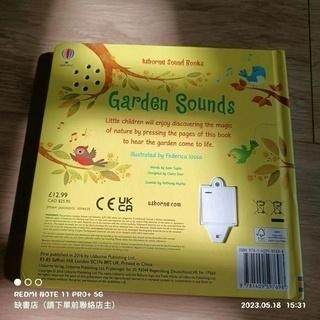 缺書店🍀英文硬頁音效書🍀Usborne sound books: Garden Sounds-細節圖6