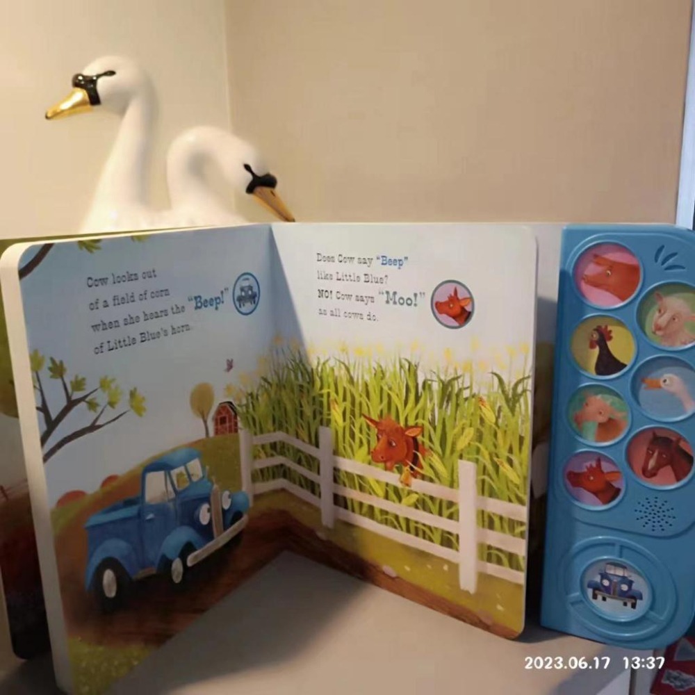 贈音檔英文硬頁發聲書What Do You Say, Little Blue Truck Sound Book🍀缺書店-細節圖3