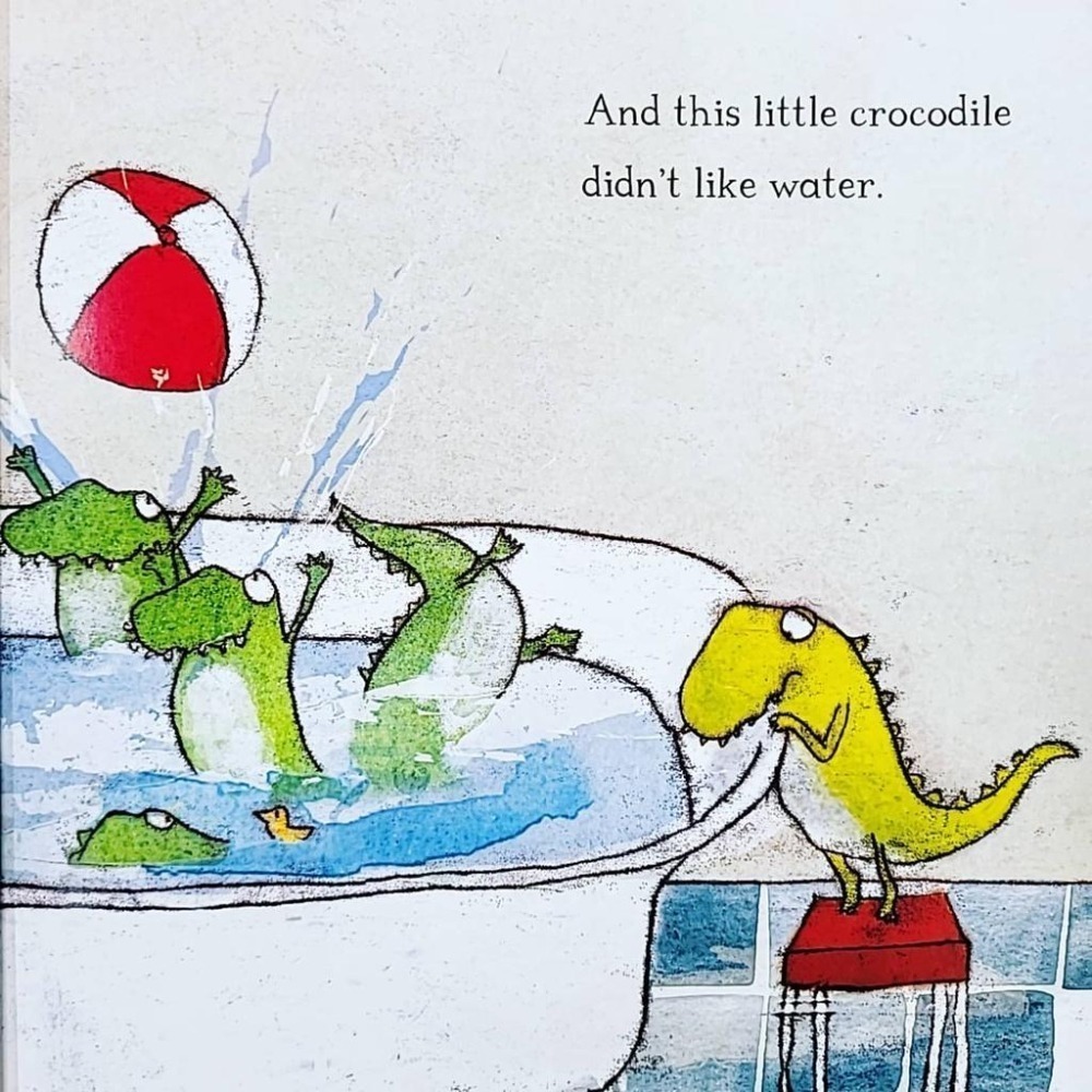 【現貨】英文經典繪本The Crocodile who didn＇t like water贈音檔Gemma Merino-細節圖2