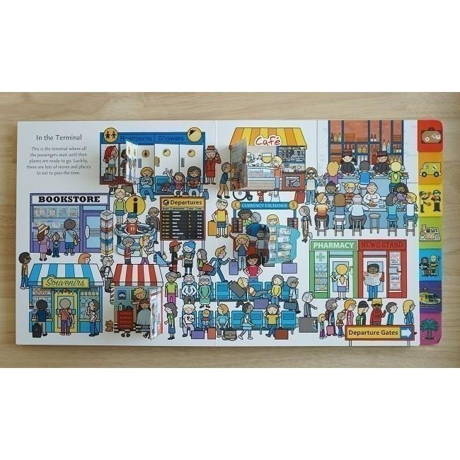 英文硬頁翻翻操作書A Lift-the-Flap book系列 Playtown/Emergency/airport-細節圖5