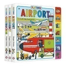 英文硬頁翻翻操作書A Lift-the-Flap book系列 Playtown/Emergency/airport-細節圖8