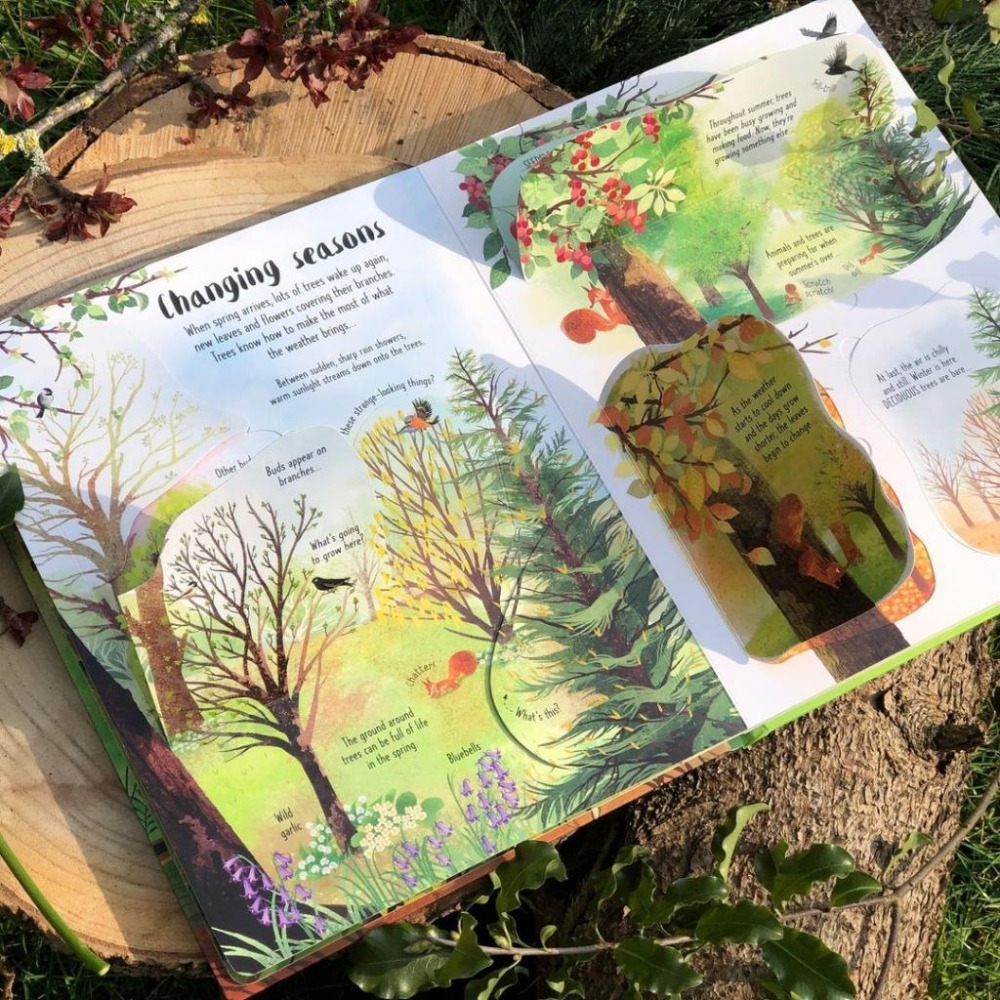Usborne英文科普知識繪本🍀Lift-The-Flap Trees🍀硬頁書帶翻翻頁🍀缺書店-細節圖2