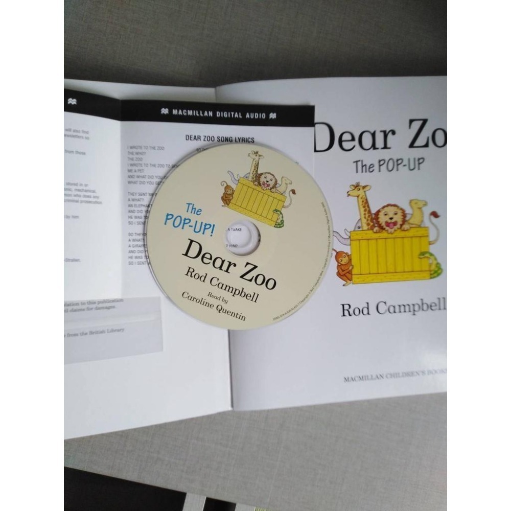 現貨🍀暢銷40年經典英文童書The POP - UP :Dear Zoo🍀【立體書+CD】或硬頁書版本🍀【缺書店】-細節圖3