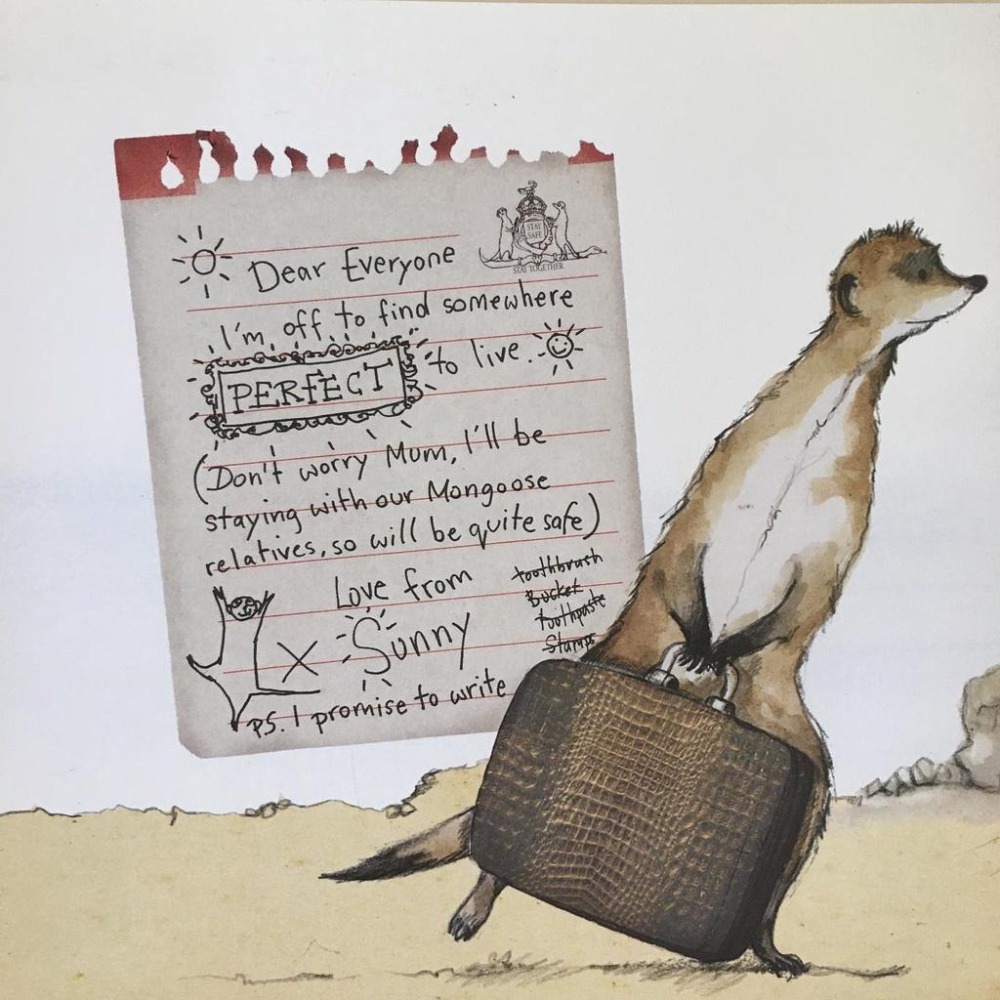 平裝英文繪本Meerkat Mail 內有翻翻頁小機關🍀Emily Gravett🍀廖彩杏老師推薦🍀缺書店-細節圖6