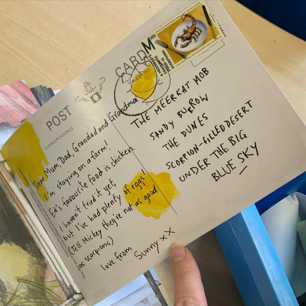 平裝英文繪本Meerkat Mail 內有翻翻頁小機關🍀Emily Gravett🍀廖彩杏老師推薦🍀缺書店-細節圖8