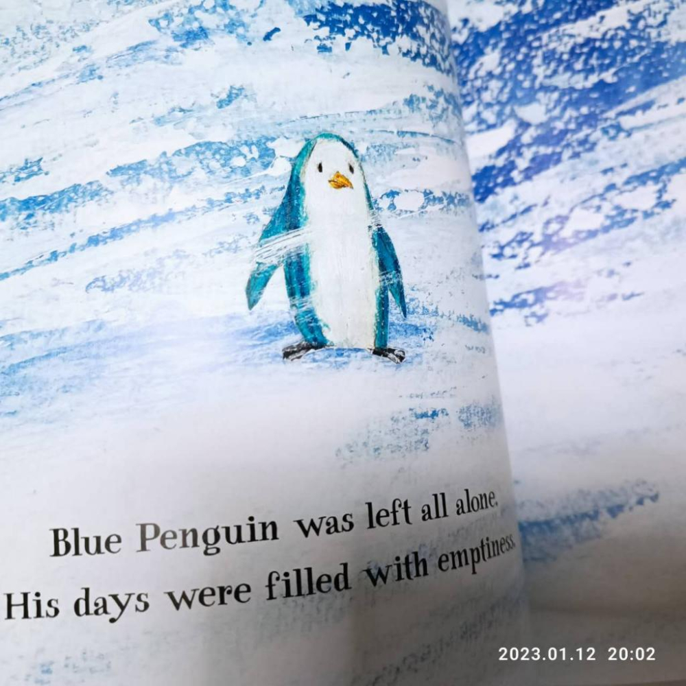 【贈音檔】現貨🍀英文繪本Blue Penguin🍀知名插畫家Petr Horacek🍀暖心故事/友誼/自我認同/自信-細節圖2