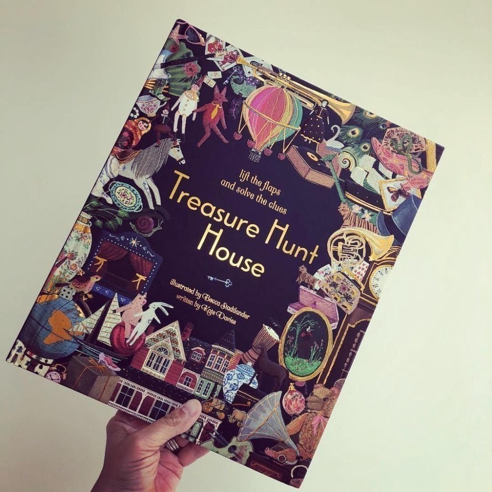 精裝大開本英文翻翻書Treasure Hunt House🍀Becca Stadtlander 🍀【缺書店推薦收藏】-細節圖3