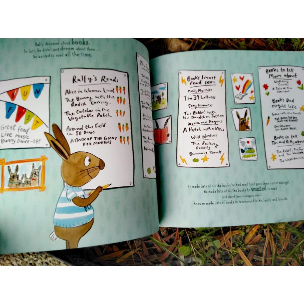 【贈音檔】現貨🍀平裝英文幽默繪本Wanted! Ralfy Rabbit, Book Burglar🍀鼓勵孩子熱愛閱讀-細節圖7