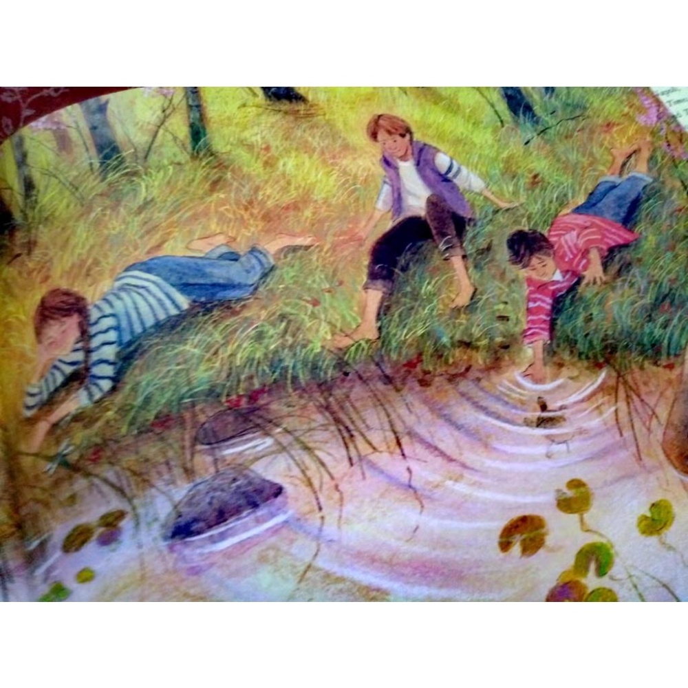 【折扣書】🍀精裝英文繪本Pond🍀Paula Wiseman🍀溫暖柔和的色鉛和水墨插畫展現迷人的池塘四季自然風光-細節圖3