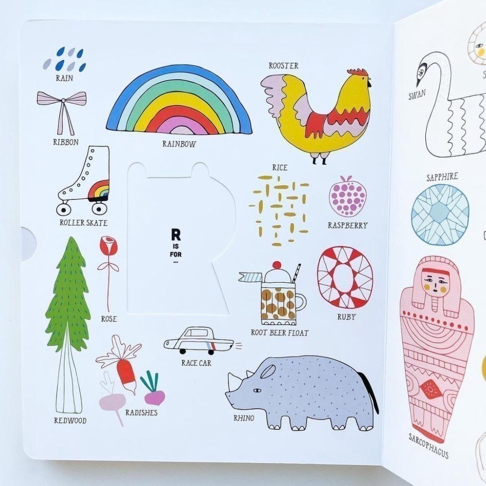 英文字母操作硬頁遊戲書A to Z Menagerie🍀清新可愛的造型字典書🍀Suzy Ultman🍀缺書店-細節圖3