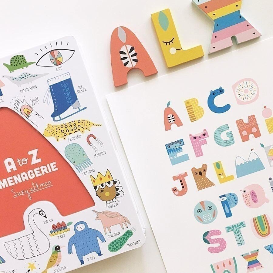 英文字母操作硬頁遊戲書A to Z Menagerie🍀清新可愛的造型字典書🍀Suzy Ultman🍀缺書店-細節圖4