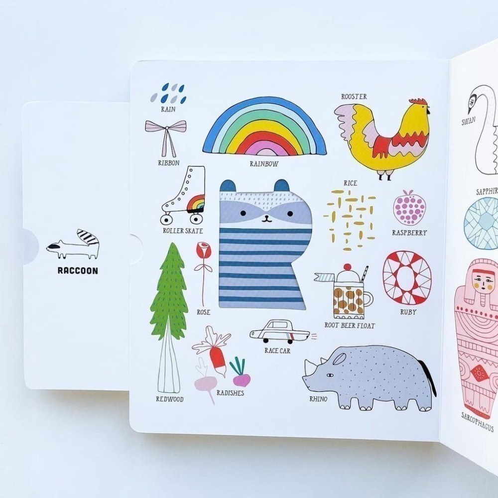 英文字母操作硬頁遊戲書A to Z Menagerie🍀清新可愛的造型字典書🍀Suzy Ultman🍀缺書店-細節圖6