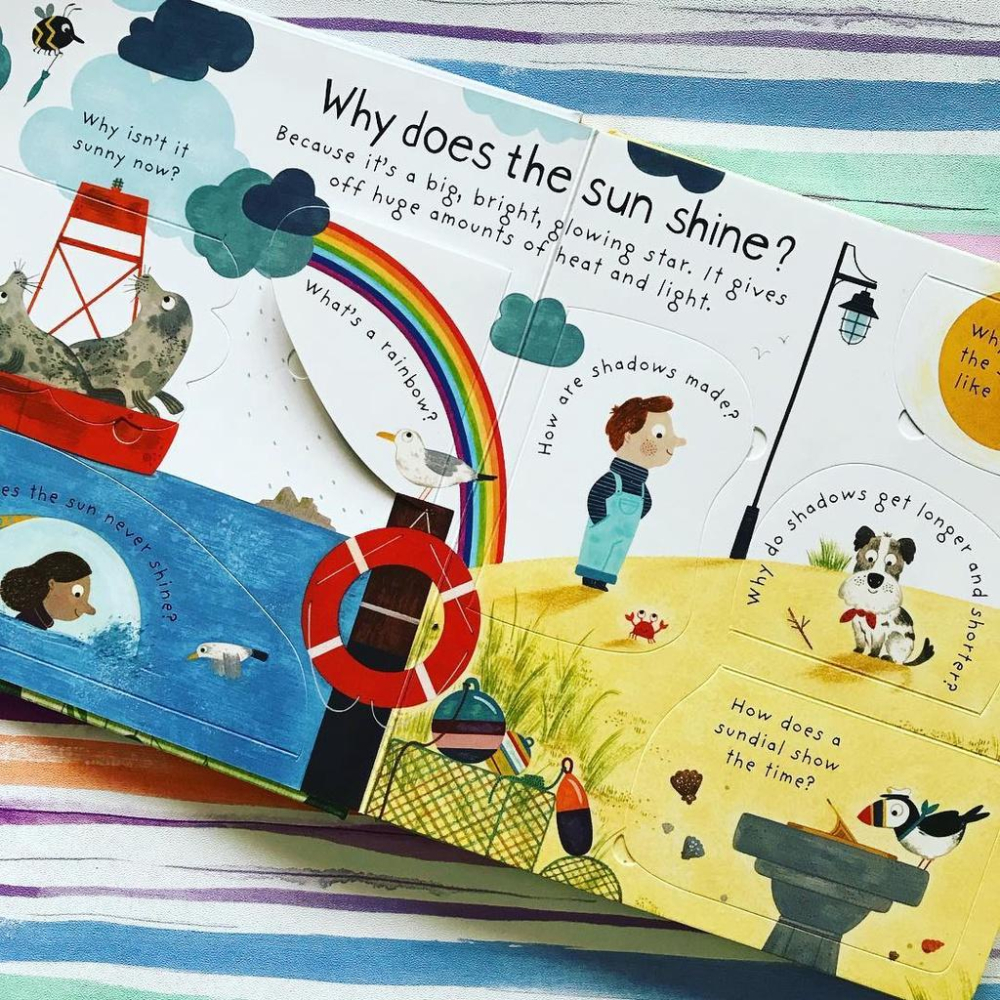 【現貨】 英國Usborne 硬頁翻翻書🍀Why does the sun shine?🍀自然科普知識繪本【缺書店】-細節圖4