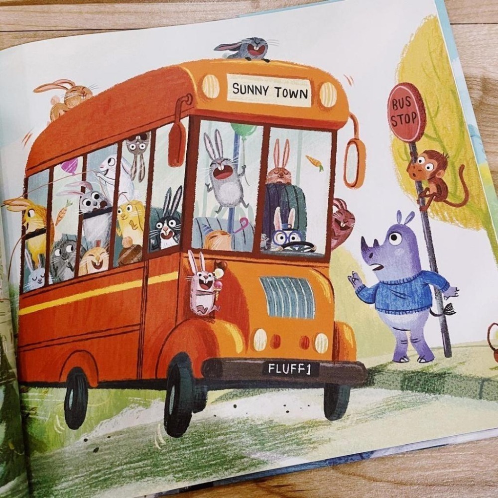 缺書店🍀Walker出版英文幽默繪本🍀Bunnies on the Bus🍀Philip Ardagh-細節圖4