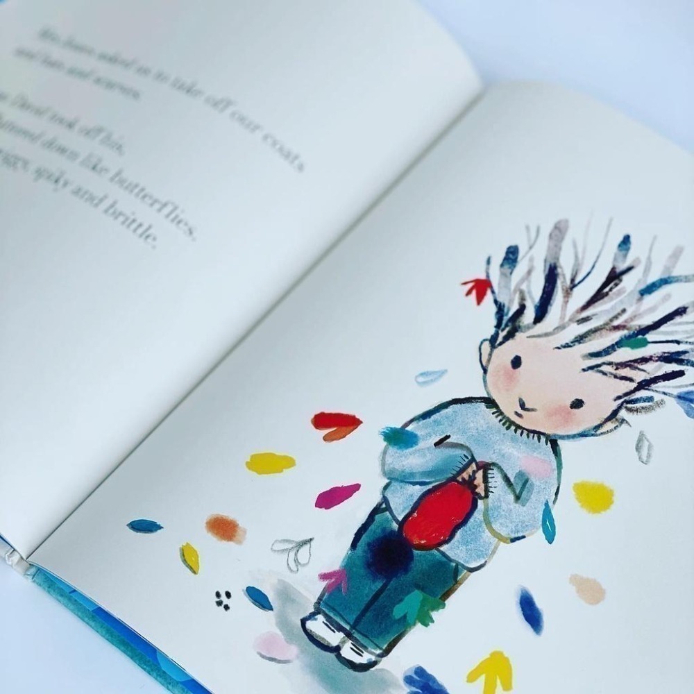 獲獎英文繪本The Boy with Flowers in His Hair友誼/善良/溫柔/愛Jarvis🍀缺書店-細節圖2