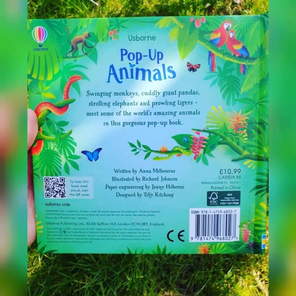 缺書店🍀英國Usborne硬頁立體書🍀Pop-Up Animals🍀書上附英美雙發音QR-Code音檔-細節圖4