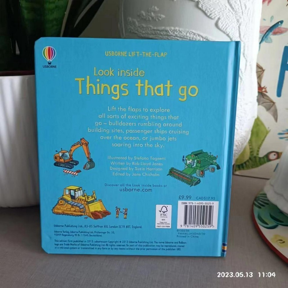 🍀Usborne英文硬頁翻翻書 Look Inside ：Things That Go交通工具及運作原理🍀【缺書店】-細節圖2